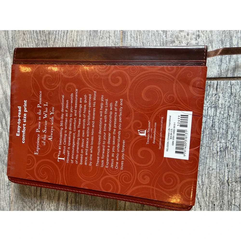 Thomas Nelson Jesus Calling Devotional‎ Sarah Young Brown Leathersoft 365 Day